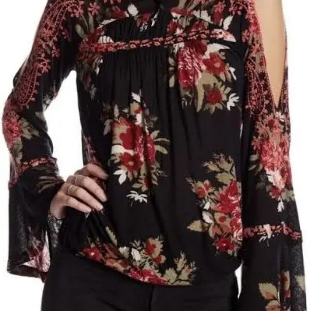 Free People Bainbridge High Neck Cold Shoulder S